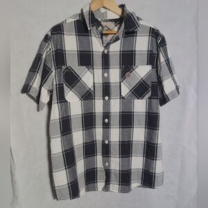 Beaver Canoe XL Men's Black and White Plaid Shirt